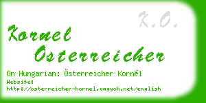 kornel osterreicher business card